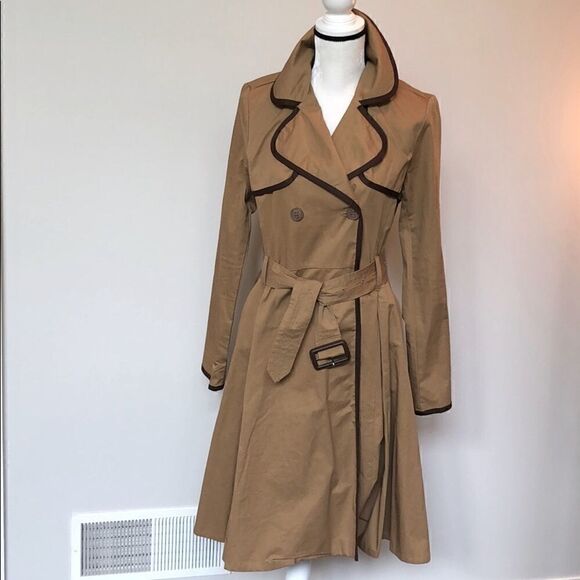 🎉HP🎉NWOT Anthropologie Marley trench coat sz10 - Picture 6 of 15